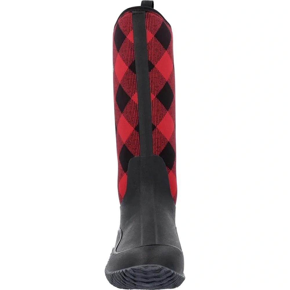 The Original Muck Boot Company Hale Tall Waterproof Boots Red Black Checkers- 5W